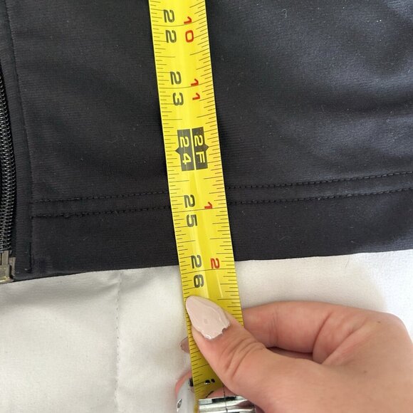 Vintage 90s Y2K Nike Mens Medium Full Zip Training Jacket Black White Striped - Picture 6 of 8